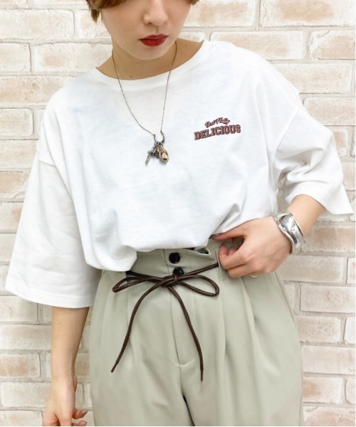 apres jour（アプレジュール）の「アソートＢＩＧＴシャツ【ZOZOTOWN限定アイテム】（Tシャツ/カットソー・レディース・ホワイト/チャコールグレー/ブラック/ライトホワイト/アイボリー/その他/ボルドー/モカ/ラベンダー/ホワイト系その他/グリーン系その他・フリー）」の20枚目の写真