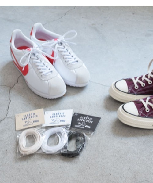 FUZZBOXX Select(ファズボックスセレクト)の「The ELASTIC SHOELACES (エラスティック シューレース) ゴムのシューレース 7mm幅(シューズ小物/雑貨・メンズ・ホワイト/ブラック/アイボリー/ネイビー/グレー・100cm/120cm/140cm/160cm)」の8枚目の写真