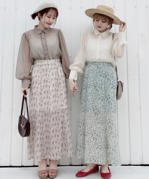 EPIMI E'PIMMY（エピミエピミー）の「《Set upにも》フラワーマーメイドスカート（スカート・レディース・ブラック/ブラウン/オフホワイト/グリーン・MEDIUM）」の16枚目の写真