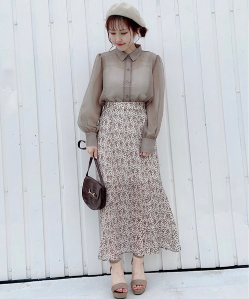 EPIMI E'PIMMY（エピミエピミー）の「《Set upにも》フラワーマーメイドスカート（スカート・レディース・ブラック/ブラウン/オフホワイト/グリーン・MEDIUM）」の13枚目の写真