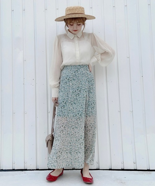 EPIMI E'PIMMY（エピミエピミー）の「《Set upにも》フラワーマーメイドスカート（スカート・レディース・ブラック/ブラウン/オフホワイト/グリーン・MEDIUM）」の5枚目の写真