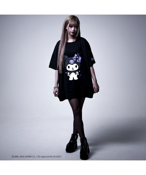 sanrio（サンリオ）の「†サンリオキャラクタースペシャルアイテム†オリジナル『クロミＴシャツ 』/半袖Tシャツ/オーバーサイズカットソー（Tシャツ/カットソー・レディース・ブラック・FREE）」の2枚目の写真