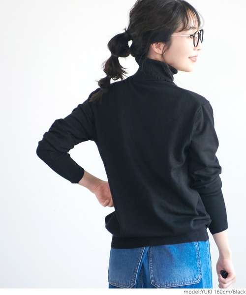 coca（coca）（コカ）の「袖パールニット（ニット/セーター・レディース・ベージュ/ブラック/ブルー・ONE SIZE）」の16枚目の写真