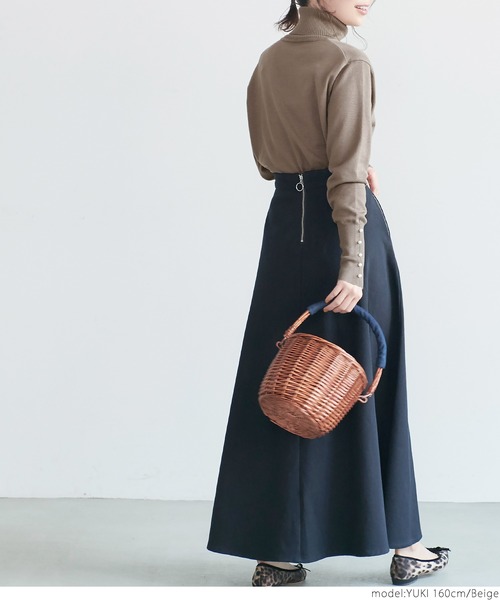 coca（coca）（コカ）の「袖パールニット（ニット/セーター・レディース・ベージュ/ブラック/ブルー・ONE SIZE）」の12枚目の写真