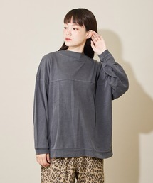 CUBE SUGAR（キューブシュガー）の「WEB限定 ピグメント裏毛 リブ ハイネック プルオーバー スウェット（スウェット）」