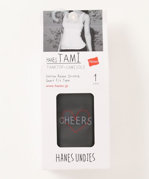 HANES(ヘインズ)の「【HANES/ヘインズ】1P UNDIES TAMI HW2-K201 キャミソール/タンクトップ 1枚(キャミソール・レディース・ホワイト/グレー/ブラック/ベージュ・FREE)」の2枚目の写真