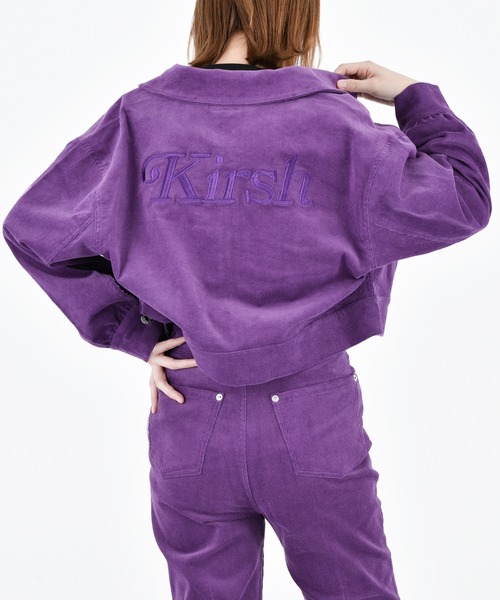 KIRSH(キルシー)の「【ZOZO限定】LOGO CORDUROY JACEKT/ロゴコーデュロイジャケット(ブルゾン)」|パープル