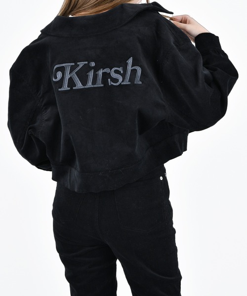 KIRSH(キルシー)の「【ZOZO限定】LOGO CORDUROY JACEKT/ロゴコーデュロイジャケット(ブルゾン)」|ブラック