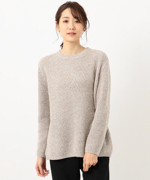 J.PRESS(ジェイプレス)の「【洗える】MIXカラー片畦 クルーネックニット(ニット/セーター・レディース・ベージュ系/ブルー系/ライトグレー系/イエロー系・T15/T13)」の13枚目の写真