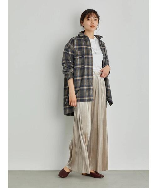 AMERICAN HOLIC（アメリカンホリック）の「プリーツワイドパンツ（その他パンツ・レディース・チャコールグレー/モカ/グレイッシュベージュ・MEDIUM/LARGE）」の20枚目の写真