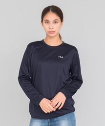 【FILA/フィラ】ワンポイント デカロゴ プリント ドライ 長袖 Tシャツ ロンT クルーネック
