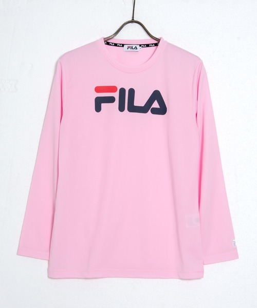 FILA(フィラ)の「【FILA/フィラ】ワンポイント デカロゴ プリント ドライ 長袖 Tシャツ ロンT クルーネック(Tシャツ/カットソー・レディース・ホワイト/ブラック/ネイビー/サックスブルー/ホワイト系その他/ブラック系その他/ブルー系その他/ピンク系その他/ライトピンク/ブルー系その他2・LL/M/L)」の10枚目の写真