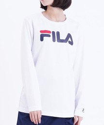 【FILA/フィラ】ワンポイント デカロゴ プリント ドライ 長袖 Tシャツ ロンT クルーネック