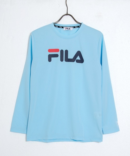 FILA(フィラ)の「【FILA/フィラ】ワンポイント デカロゴ プリント ドライ 長袖 Tシャツ ロンT クルーネック(Tシャツ/カットソー・レディース・ホワイト/ブラック/ネイビー/サックスブルー/ホワイト系その他/ブラック系その他/ブルー系その他/ピンク系その他/ライトピンク/ブルー系その他2・LL/M/L)」の6枚目の写真