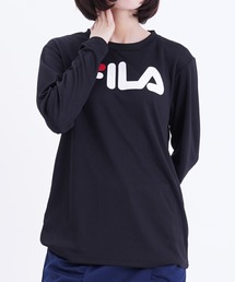 【FILA/フィラ】ワンポイント デカロゴ プリント ドライ 長袖 Tシャツ ロンT クルーネック
