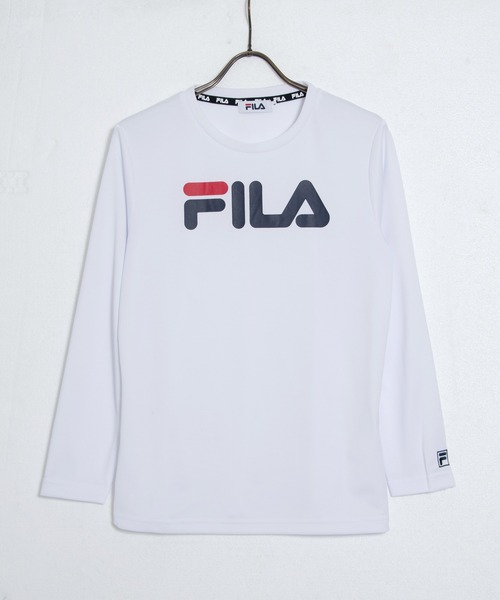 FILA(フィラ)の「【FILA/フィラ】ワンポイント デカロゴ プリント ドライ 長袖 Tシャツ ロンT クルーネック(Tシャツ/カットソー・レディース・ホワイト/ブラック/ネイビー/サックスブルー/ホワイト系その他/ブラック系その他/ブルー系その他/ピンク系その他/ライトピンク/ブルー系その他2・LL/M/L)」の18枚目の写真