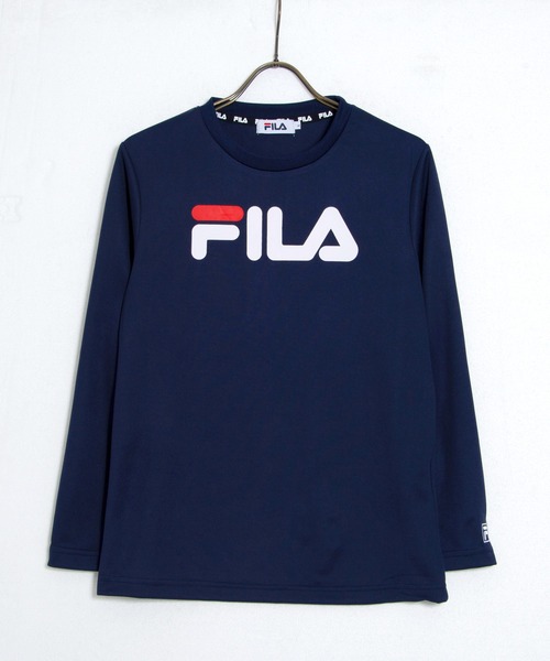 FILA(フィラ)の「【FILA/フィラ】ワンポイント デカロゴ プリント ドライ 長袖 Tシャツ ロンT クルーネック(Tシャツ/カットソー・レディース・ホワイト/ブラック/ネイビー/サックスブルー/ホワイト系その他/ブラック系その他/ブルー系その他/ピンク系その他/ライトピンク/ブルー系その他2・LL/M/L)」の16枚目の写真