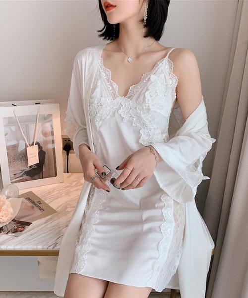 Aimoha アイモハ の たっぷりレースのセットアップ ランジェリー ベビードール ルームウェア パジャマ Wear