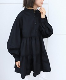 moment+ | 【2021S/S New Arrival】T/Cブロード前後2WAYボリュームスリーブティアードチュニック(シャツ/ブラウス)