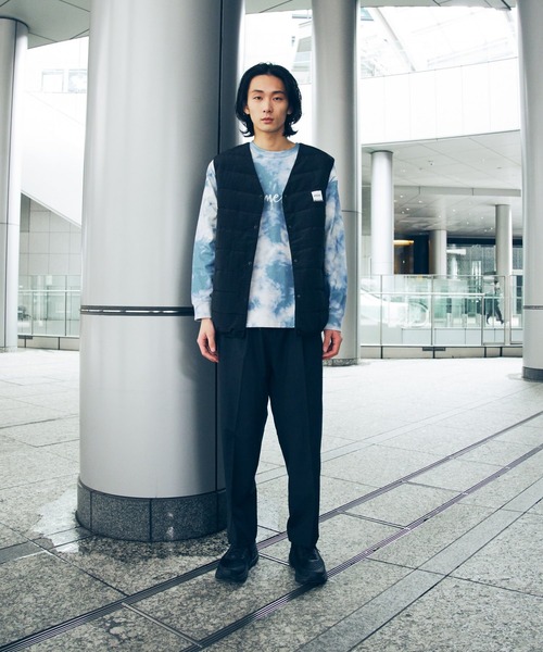 トゥモローランド　スラックス　ワイドテーパード　ブラック1本ネイビー1本　計2本 セール】 コットンオックスフォード 1プリーツイージー