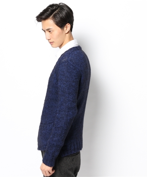 ESTNATION（エストネーション）の「LANEUS ニットカーティガン（カーディガン/ボレロ・メンズ・ブルー/レッド・46/44）」の4枚目の写真