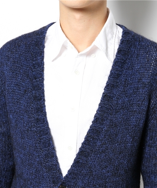 ESTNATION（エストネーション）の「LANEUS ニットカーティガン（カーディガン/ボレロ・メンズ・ブルー/レッド・46/44）」の7枚目の写真