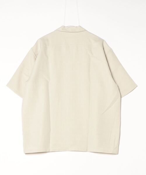 STYLEBLOCK(スタイルブロック)の「フェイクリネンオープンカラー半袖ビッグシャツ(シャツ/ブラウス・メンズ・ピンク/ネイビー/ベージュ/ブラック・L/M/LL)」の6枚目の写真