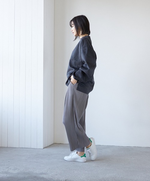 VIBGYOR(ヴィブジョー)の「VIBGYOR Select/クレープワイドパンツ(BL)(その他パンツ・レディース・ブラック/グレー/ブルーグレー/グレイッシュベージュ・MEDIUM/LARGE)」の15枚目の写真