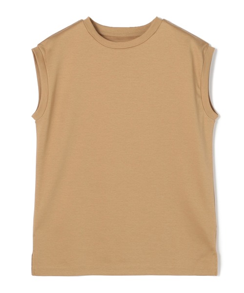 ESTNATION - ESTNATION / コットンスムースノースリーブTシャツ　ベージュ ESTNATION（エストネーション）の「ESTNATION / コットン