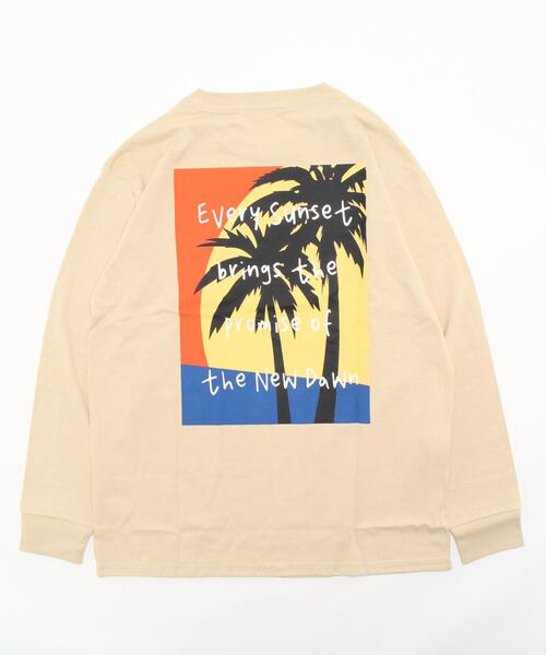B.I.D.(ビーアイディー)の「《Bl》バックプリント長袖Tシャツ クルーネック(Tシャツ/カットソー・メンズ・ホワイト/ブラック/グレー/ベージュ・MEDIUM/LARGE)」の7枚目の写真