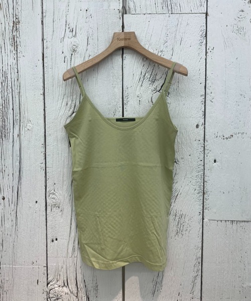 Kastane（カスタネ）の「メッシュ編みポロニット（キャミ付き）（ニット/セーター・レディース・グリーン系その他/インディゴブルー/オフホワイト・FREE）」の10枚目の写真