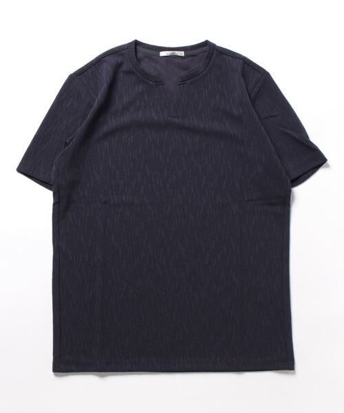 MONSIEUR NICOLE（ムッシュニコル）の「ブリスターメランジジャカードTシャツ（Tシャツ/カットソー・メンズ・ブラック/ブラウン/ホワイト/グレー/テラコッタ/ダークブルー・MEDIUM/LARGE/X-LARGE）」の6枚目の写真