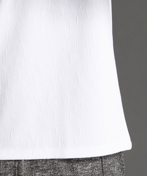 MONSIEUR NICOLE（ムッシュニコル）の「ブリスターメランジジャカードTシャツ（Tシャツ/カットソー・メンズ・ブラック/ブラウン/ホワイト/グレー/テラコッタ/ダークブルー・MEDIUM/LARGE/X-LARGE）」の16枚目の写真