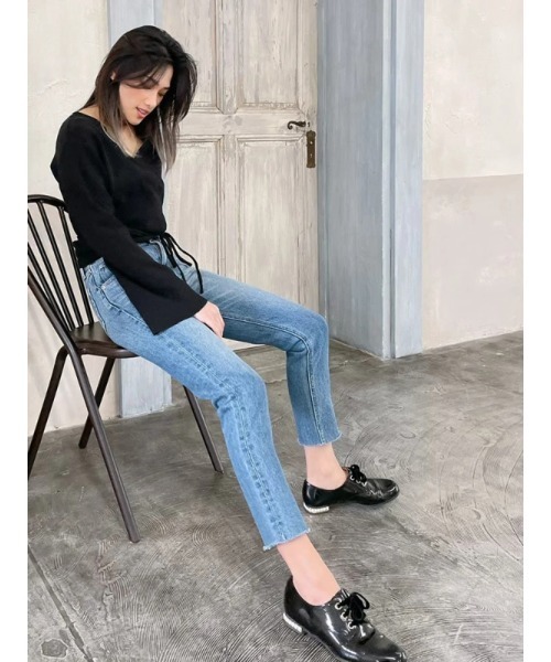 Vicente デニム ジーンズ ジーパン Mサイズ レディース Vicente（ヴィセンテ）の「Vicente SLIM STRAIGHT DENIM（デニム