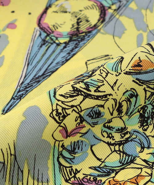 manipuri（マニプリ）の「【manipuri/ マニプリ】シルクリバーシブルスカーフ（バンダナ/スカーフ・レディース・パープル系その他3/ベージュ系その他3/イエロー系その他3・FREE）」の10枚目の写真