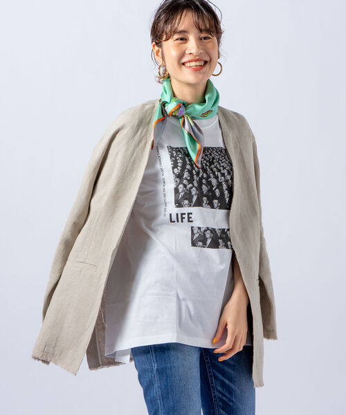 manipuri（マニプリ）の「【manipuri/ マニプリ】シルクリバーシブルスカーフ（バンダナ/スカーフ・レディース・パープル系その他3/ベージュ系その他3/イエロー系その他3・FREE）」の13枚目の写真