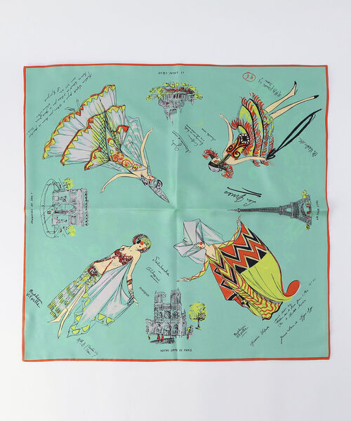 manipuri（マニプリ）の「【manipuri/ マニプリ】シルクリバーシブルスカーフ（バンダナ/スカーフ・レディース・パープル系その他3/ベージュ系その他3/イエロー系その他3・FREE）」の14枚目の写真