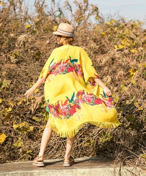 チャイハネ（チャイハネ）の「【チャイハネ】ネイチャーフリンジロングカーディガン（カーディガン/ボレロ・レディース・ホワイト/ブラック/イエロー/ブルー/グリーン・FREE）」の11枚目の写真