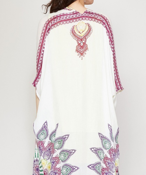 チャイハネ（チャイハネ）の「【チャイハネ】ネイチャーフリンジロングカーディガン（カーディガン/ボレロ・レディース・ホワイト/ブラック/イエロー/ブルー/グリーン・FREE）」の22枚目の写真