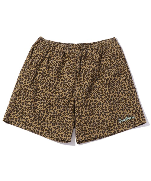 FREAK'S STORE（フリークスストア）の「WEB限定 GREENROOM×FREAK'S STORE/グリーンルーム 別注 ワイドイージーショーツ/セットアップ対応/レオパード柄（チノパンツ・メンズ・グリーン系その他/レオパード/ベージュ/ブラック/ブルー・SMALL/LARGE/MEDIUM）」の7枚目の写真