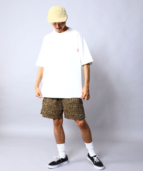 FREAK'S STORE（フリークスストア）の「WEB限定 GREENROOM×FREAK'S STORE/グリーンルーム 別注 ワイドイージーショーツ/セットアップ対応/レオパード柄（チノパンツ・メンズ・グリーン系その他/レオパード/ベージュ/ブラック/ブルー・SMALL/LARGE/MEDIUM）」の18枚目の写真