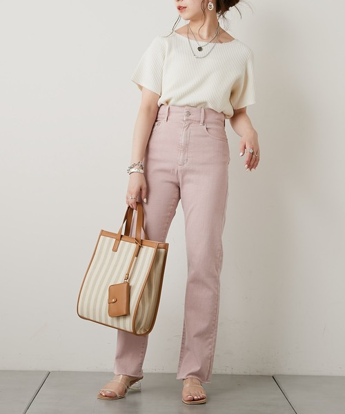 Chico（チコ）の「パスケース付パイピングスクエアトート（トートバッグ・レディース・ブラック/ブラウン/アイボリー・FREE）」の8枚目の写真