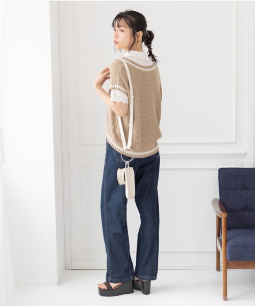 Mysa&Liina（ミーサリーナ）の「２ＷＡＹヴィーガンレザーリングマルチケース（ショルダーバッグ・レディース・ブラック/オレンジ/ブルー/アイボリー・M）」の21枚目の写真