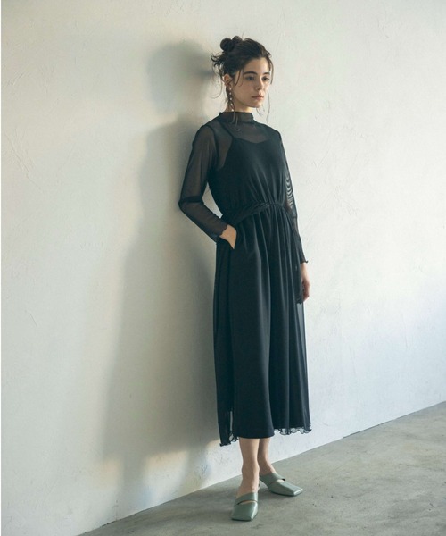 kaene（カエン）の「チュールメロウオールインワン（つなぎ/オールインワン・レディース・ブラック/ミント/オフホワイト・38/36/34）」の21枚目の写真