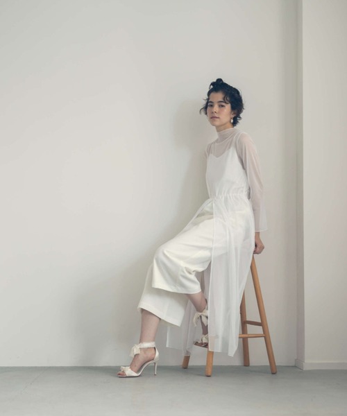 kaene（カエン）の「チュールメロウオールインワン（つなぎ/オールインワン・レディース・ブラック/ミント/オフホワイト・38/36/34）」の20枚目の写真