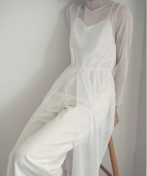 kaene（カエン）の「チュールメロウオールインワン（つなぎ/オールインワン・レディース・ブラック/ミント/オフホワイト・38/36/34）」の18枚目の写真