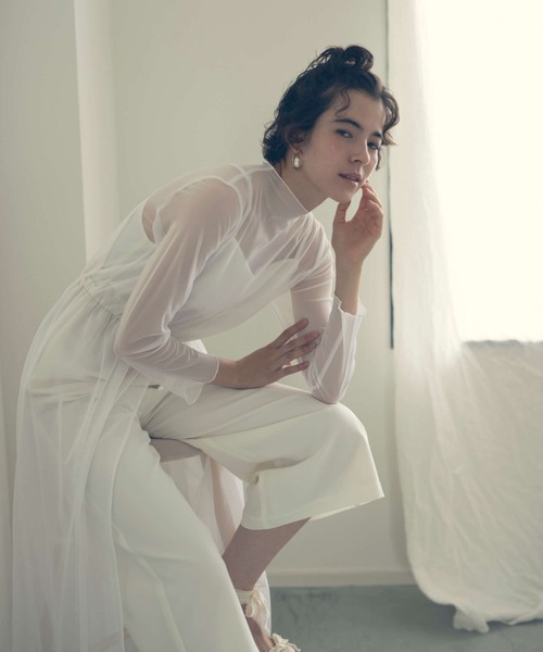 kaene（カエン）の「チュールメロウオールインワン（つなぎ/オールインワン・レディース・ブラック/ミント/オフホワイト・38/36/34）」の19枚目の写真