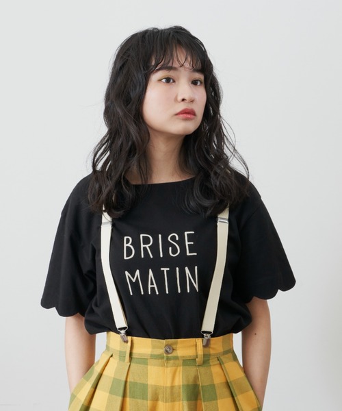 MERLOT(メルロー)の「スカラップスリーブプリントTee(Tシャツ/カットソー・レディース・オフホワイト/ブラック/ライトブルー・FREE)」の18枚目の写真