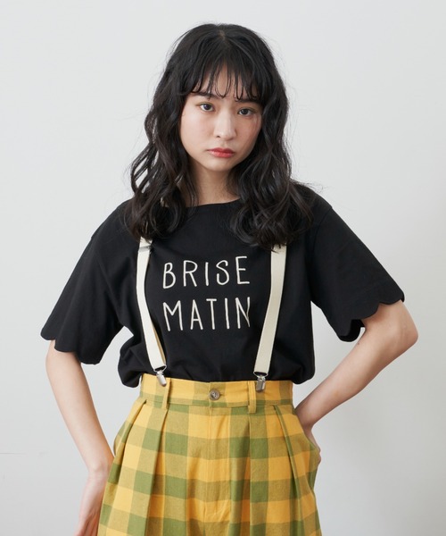 MERLOT(メルロー)の「スカラップスリーブプリントTee(Tシャツ/カットソー・レディース・オフホワイト/ブラック/ライトブルー・FREE)」の20枚目の写真