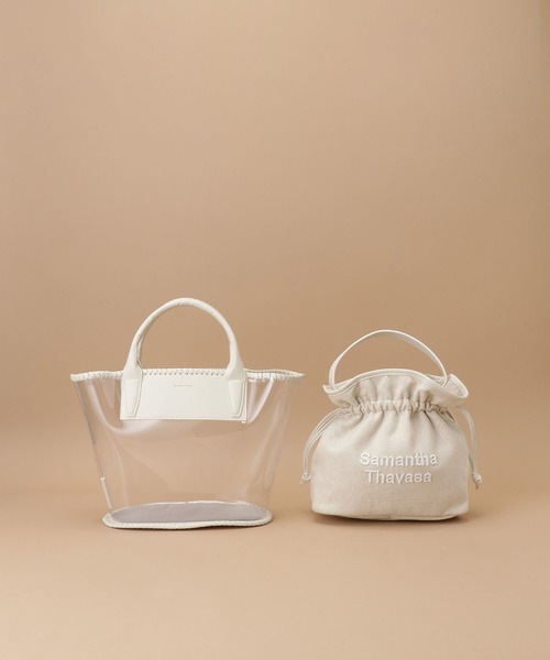 Samantha Thavasa（サマンサタバサ）の「巾着付きビニールトートバッグ（トートバッグ・レディース・ホワイト/レッド/エメラルド/ブラック・FREE）」の14枚目の写真